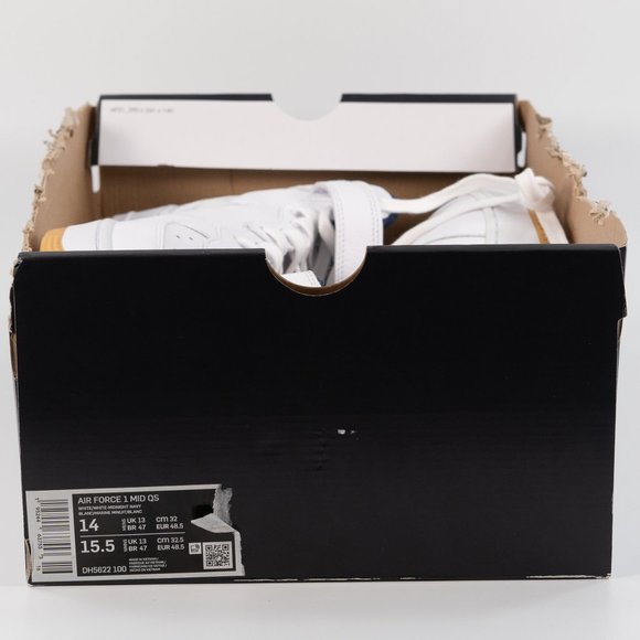 Nike Air Force 1 Mid Jewel QS 'NYC - Yankees' DH5622-100 size 14 - Picture 10 of 10